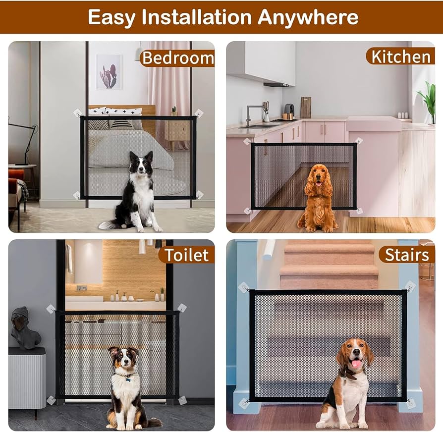 Portable Dog Gate —Without Drilling or Bulky Metal Gates
