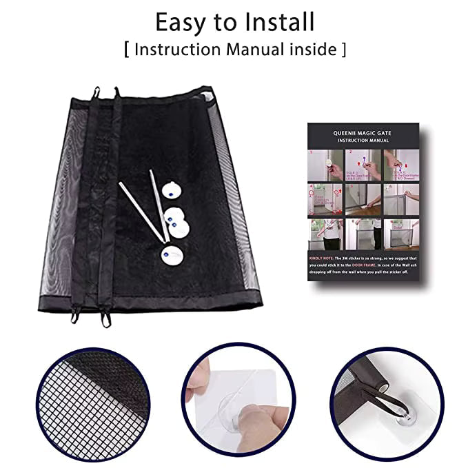Portable Dog Gate —Without Drilling or Bulky Metal Gates